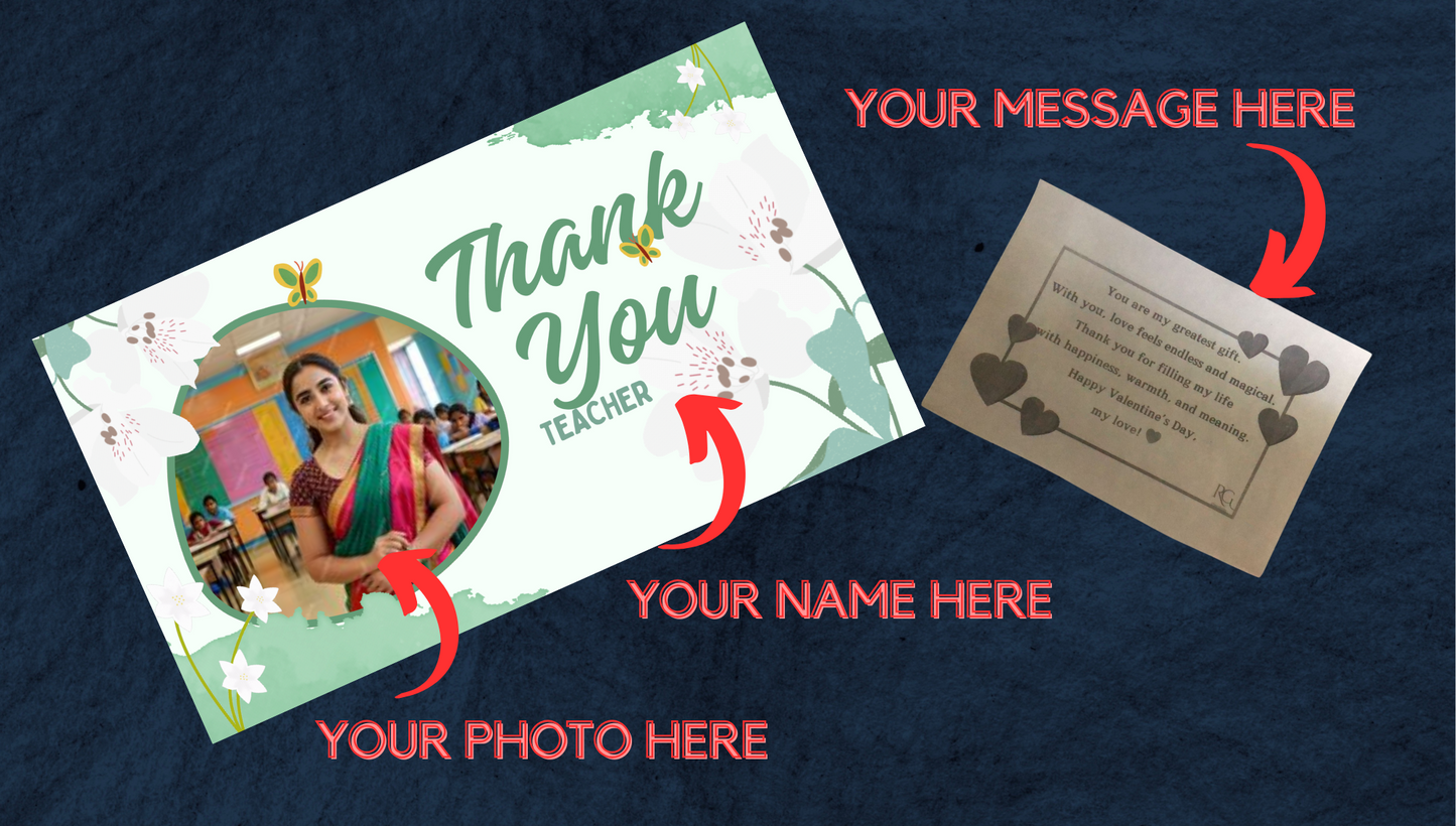 TYG#003 PERSONALIZED CHOCOLATES GIFT BOX FOR THANK YOU