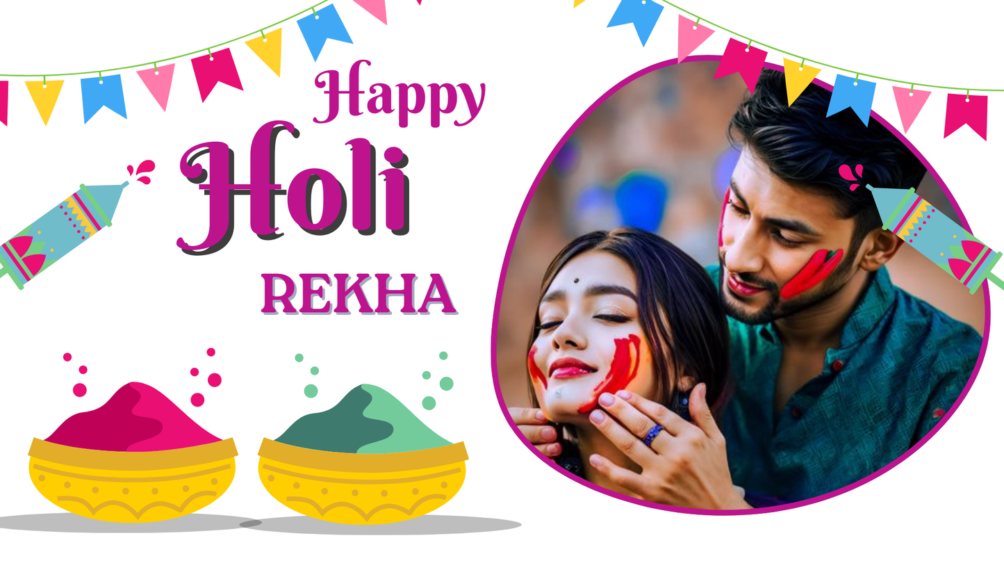 HOL#002 PERSONALIZED GIFT OF CHOCOLATES ON COLORFUL HOLI