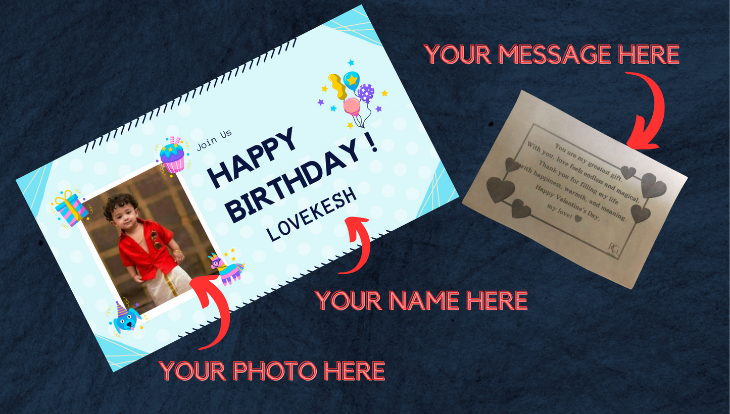 HBD#007 PERSONALIZED CHOCOLATES GIFT BOX FOR BIRTHDAY