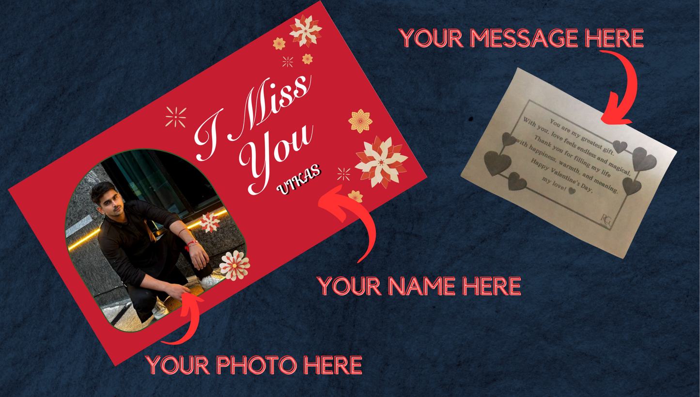 LRG#002 PERSONALIZED CHOCOLATES GIFT BOX FOR LOVE AND ROMANCE