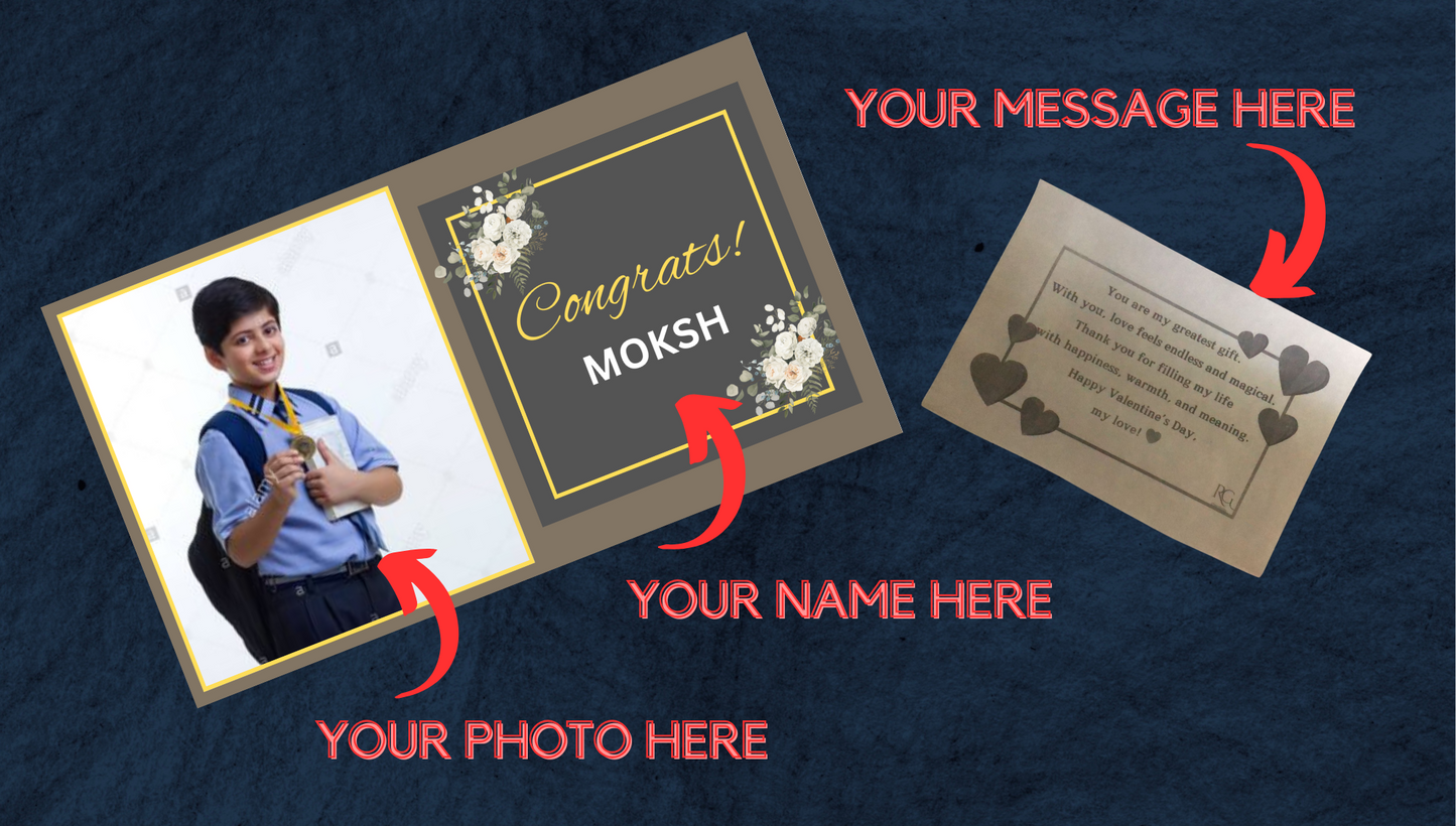 CRT#001 PERSONALIZED CHOCOLATES GIFT BOX FOR CONGRATULATIONS