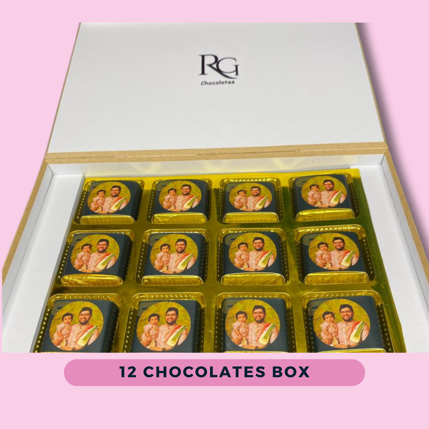 FSD#002 PERSONALIZED CHOCOLATES GIFT BOX ON FATHER'S DAY