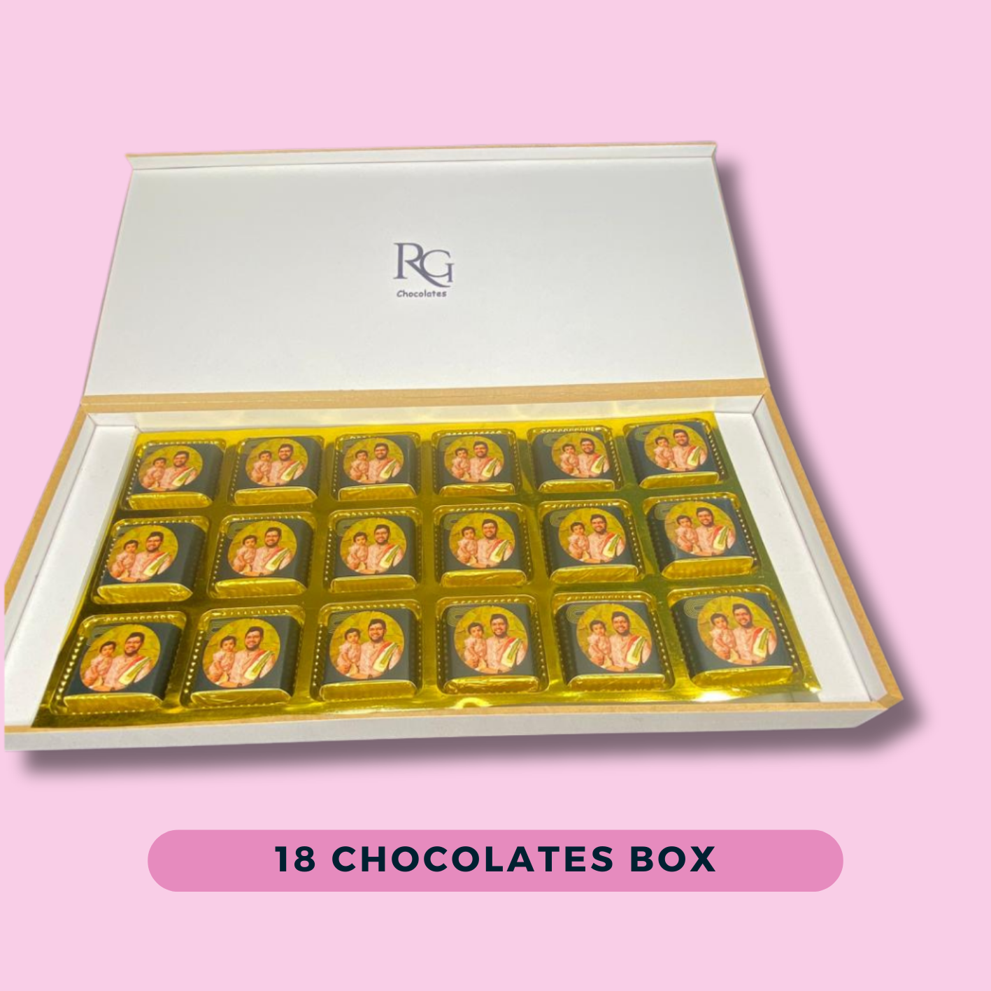 FSD#002 PERSONALIZED CHOCOLATES GIFT BOX ON FATHER'S DAY