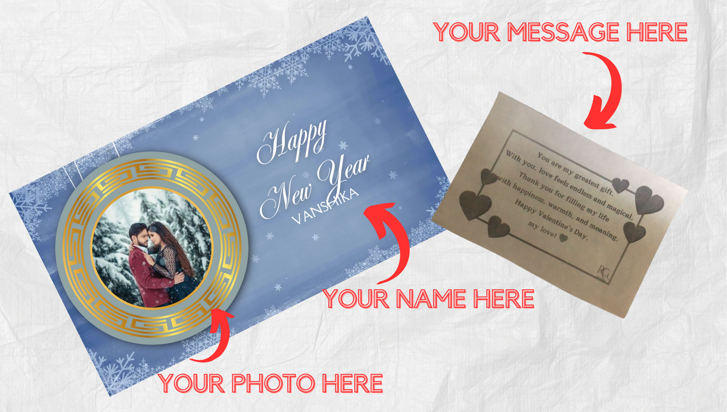 HNY#001 PERSONALIZED CHOCOLATES GIFT BOX ON HAPPY NEW YEAR