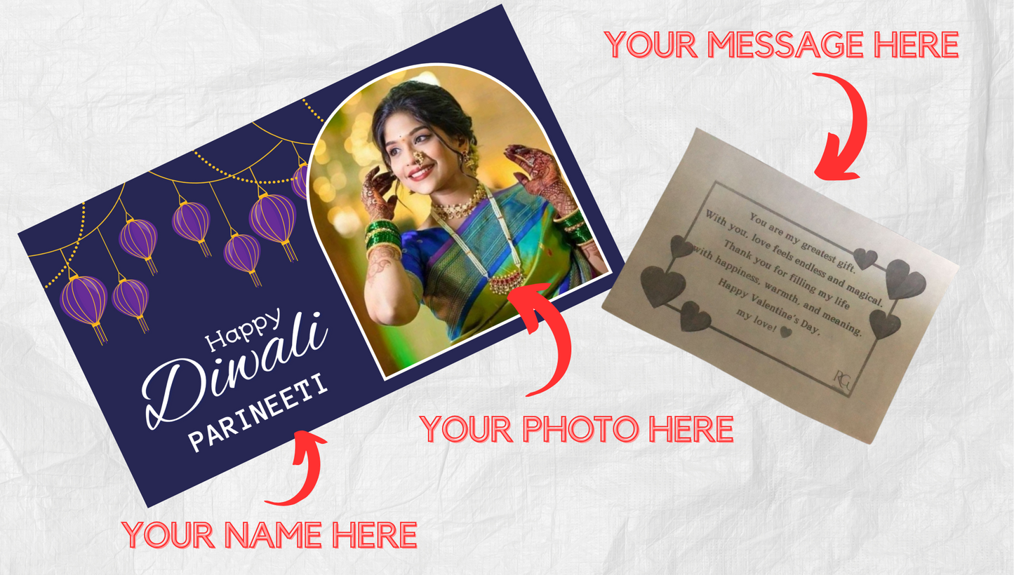 DIL#002 PERSONALIZED CHOCOLATES GIFT BOX ON DIWALI