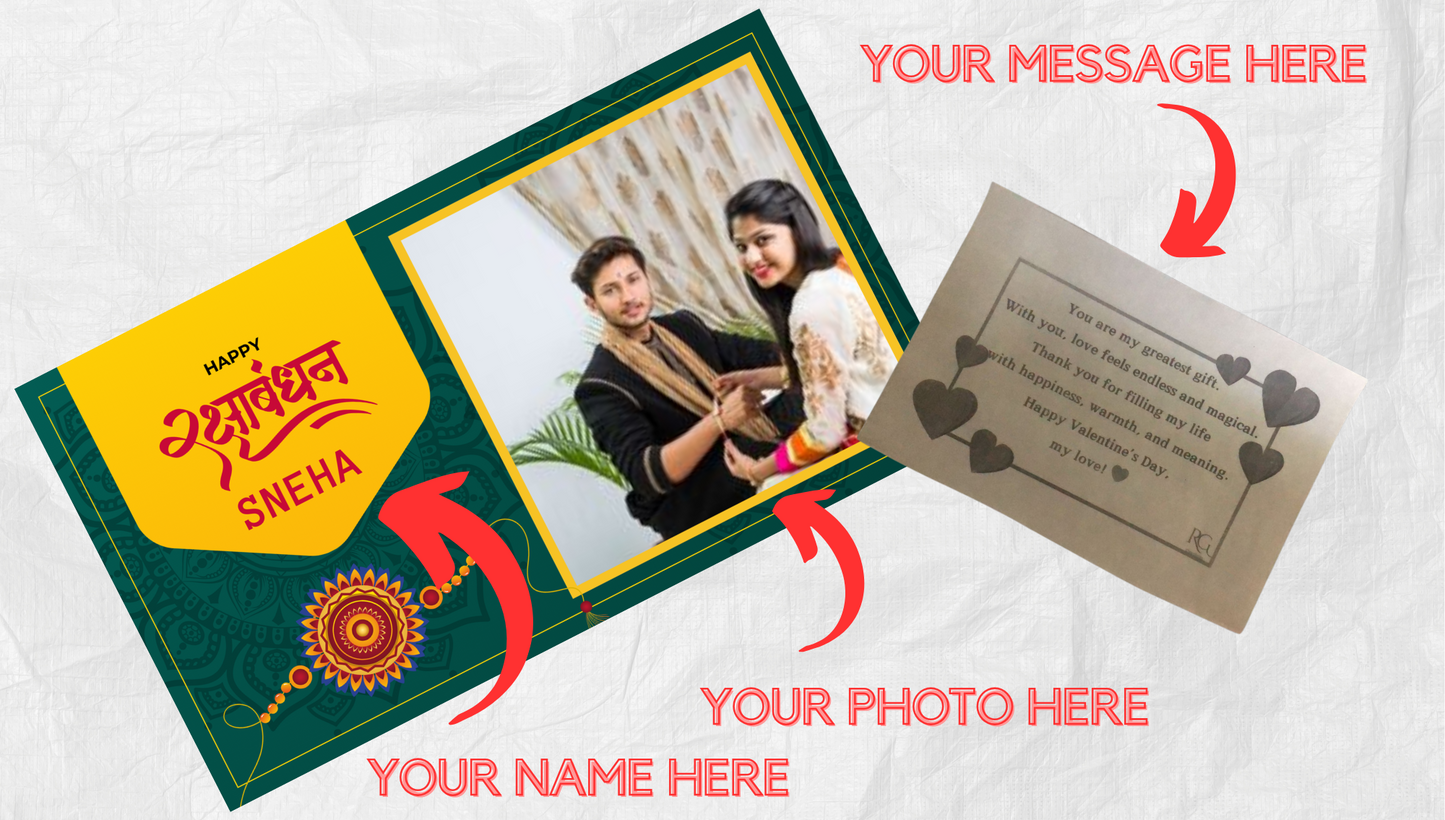 RAK#001 PERSONALIZED CHOCOLATES GIFT BOX ON RAKSHA BANDHAN