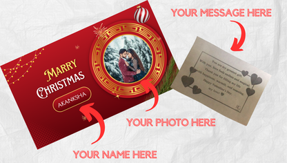 XMS#001 PERSONALIZED CHOCOLATES GIFT BOX ON MARRY CHRISTMAS
